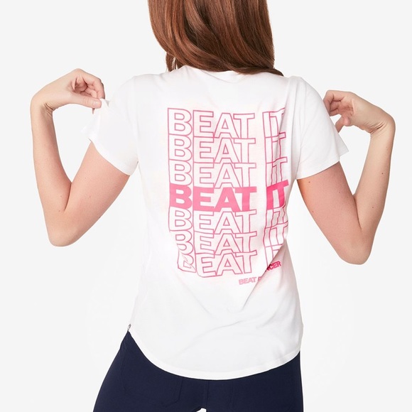 Figs Tops - Figs Scrubs Beat It Breast Cancer Shirt. NWOT.